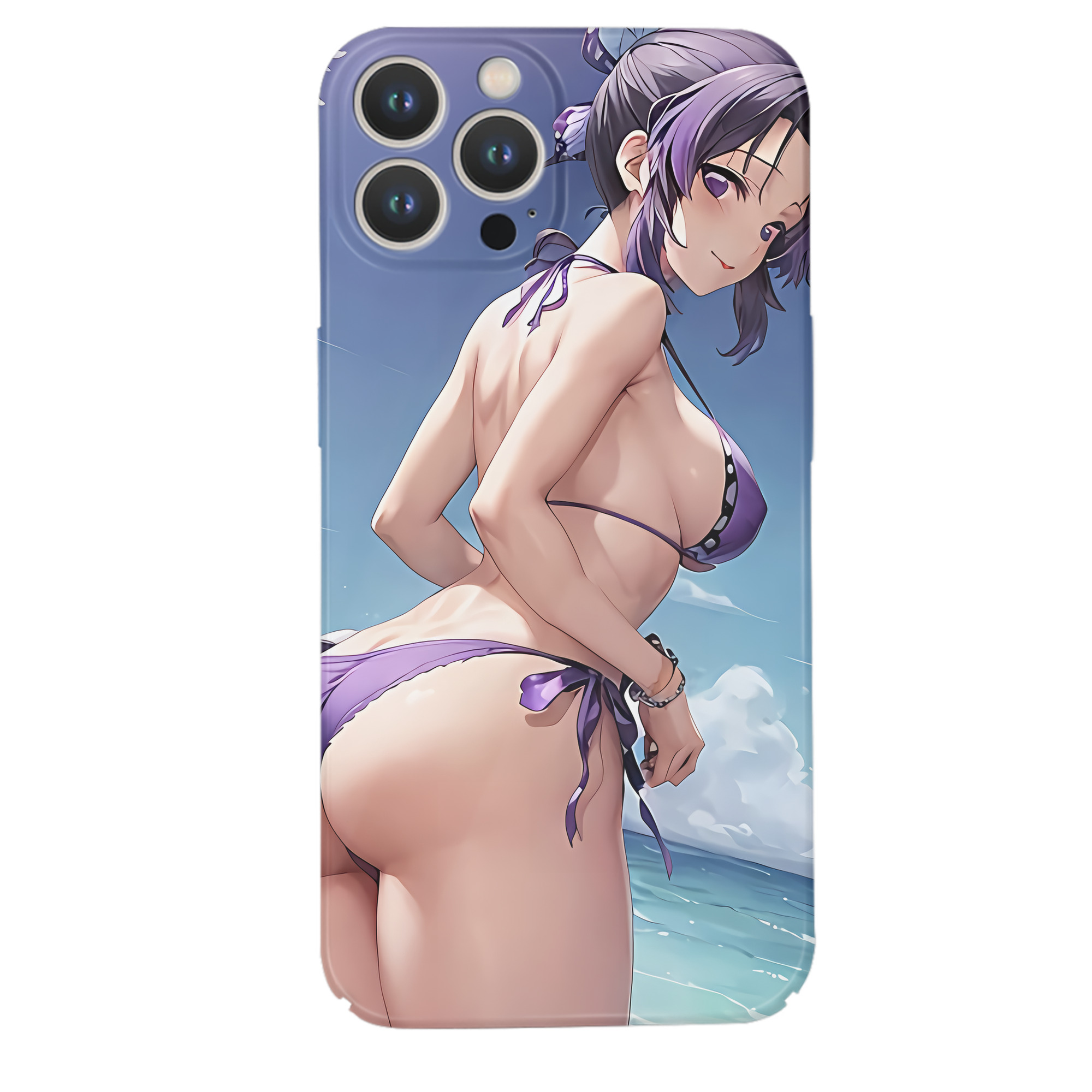（画像用） 鬼滅の刃（きめつのやいば）蟲柱-胡蝶 しのぶ／こちょう しのぶ Kochou Shinobu 【iPhone 14シリーズ対応】ハードケース